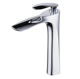 Fossa Alive Extended Body Brass Bathroom Sink Wash Basin Mixer Tap Single Handle Hot & Cold Lavatory Sink Faucet for Living Room & Bathrooms (Silver) - Fossa Home